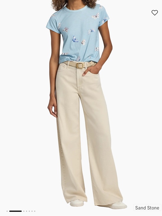 rag & bone Denim - Rag & Bone Wide-Leg Jeans in Ecru